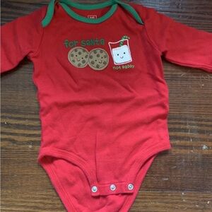 Carters Santa Cookies and Milk 3-6m